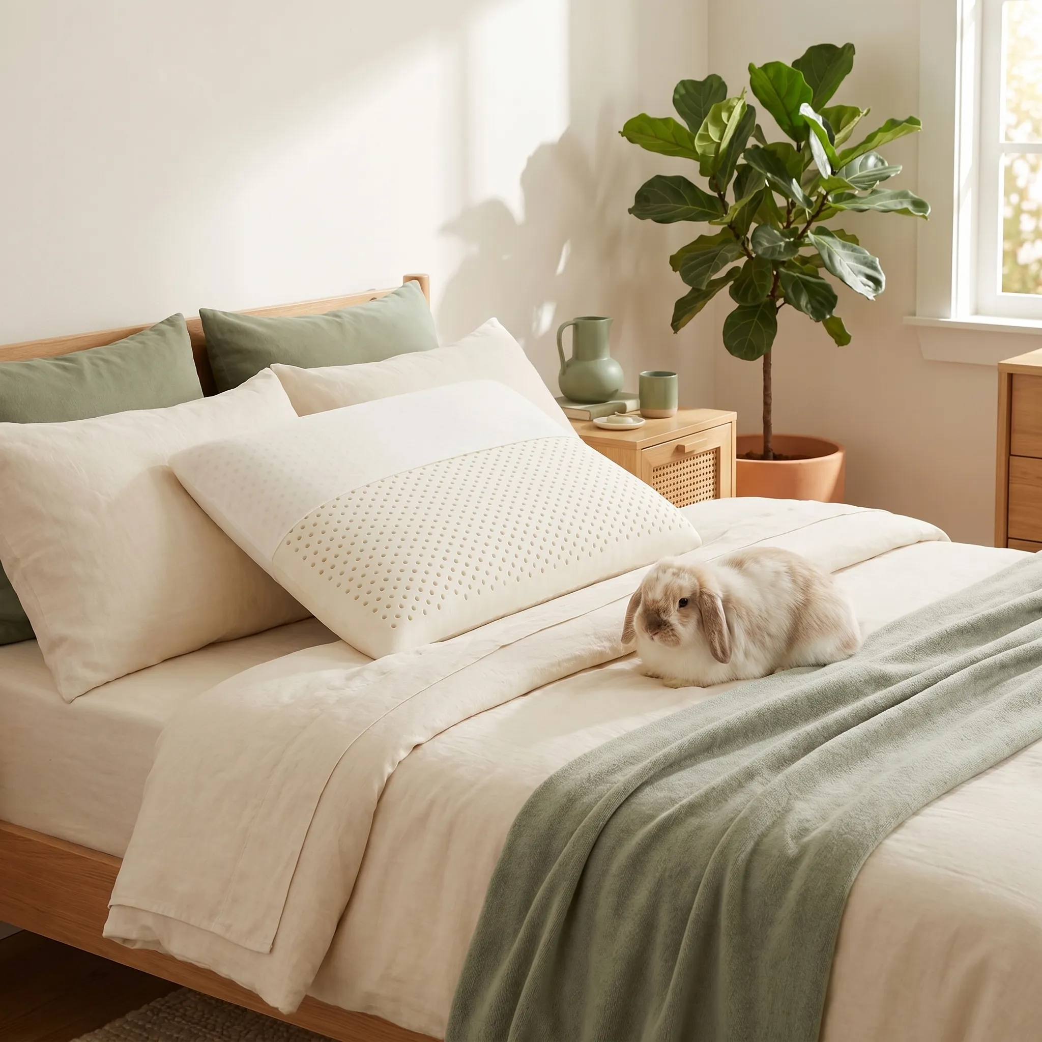 Standard Pillow in a real bedroom
