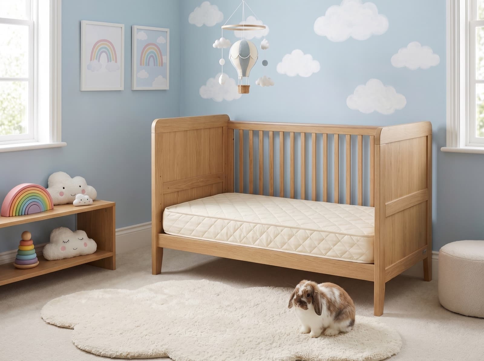 Kids Latex Mattress — Sky & clouds nursery